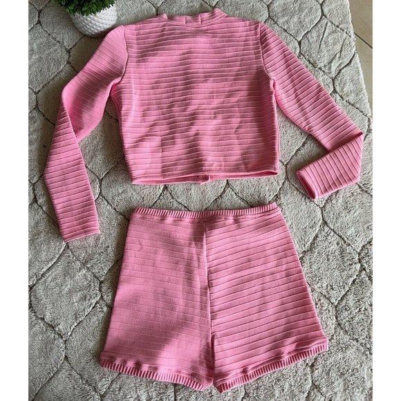 DAIMARAN Santorini Suit Matching Set 2 Pieces Pink Light Jacket + Shorts S - Picture 3 of 3